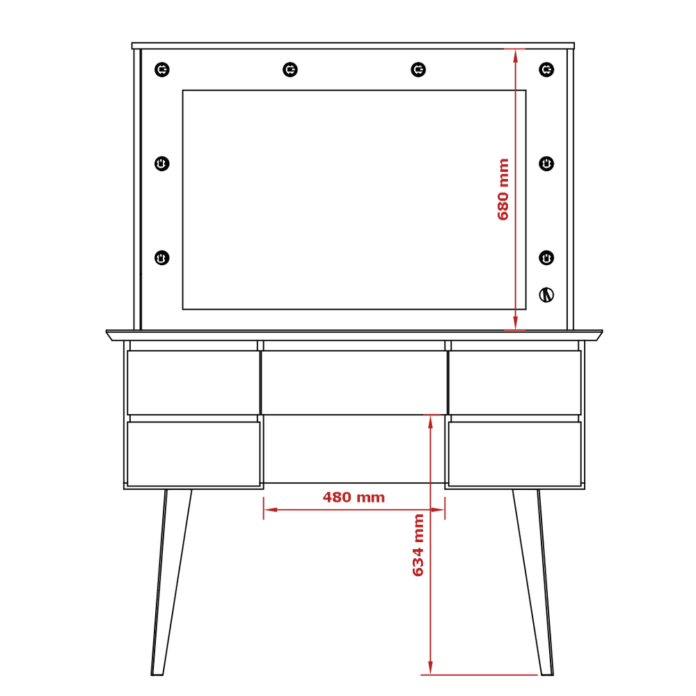 Tocador Camarim Strassrosado Pastel Incluye Banqueta Muebles El