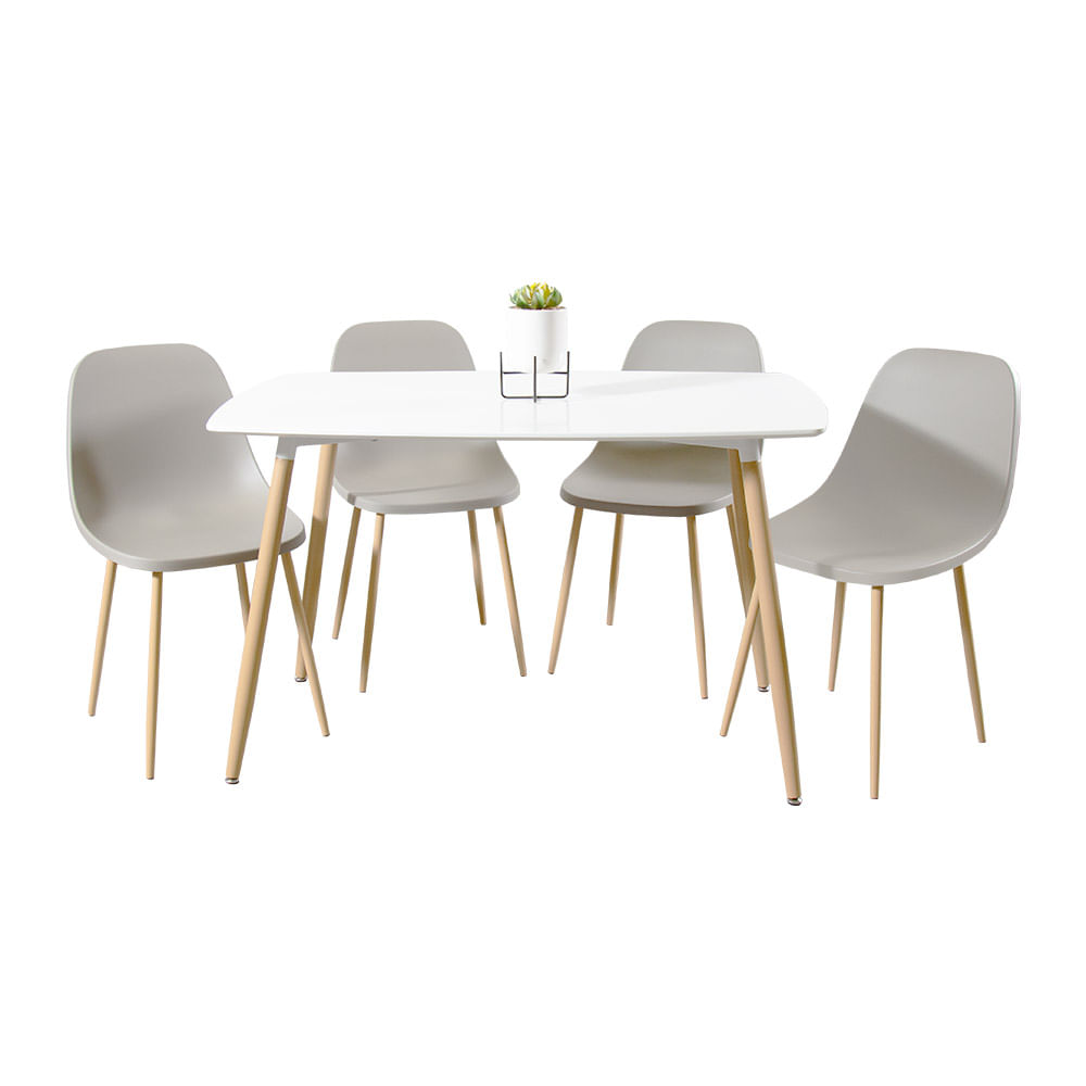 Mesa de Comedor Rectangular Alice | Blanco -El Bosque - El Bosque